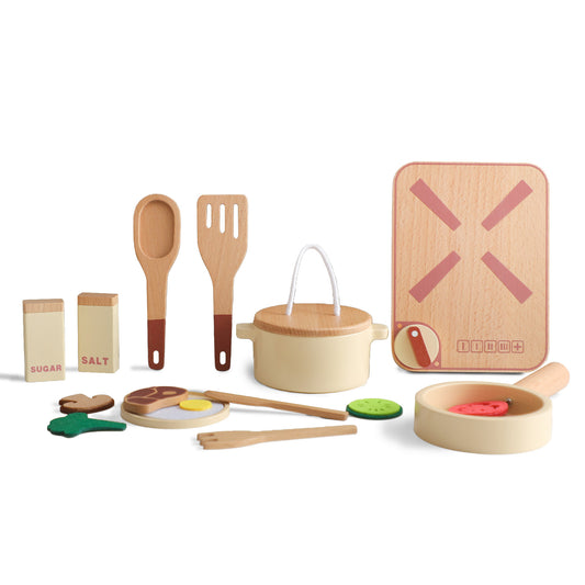 Montessori Wooden Tableware Puzzle Game for Babies