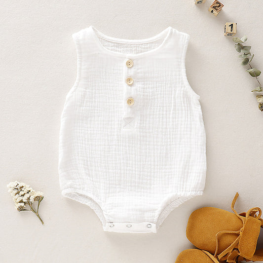 Summer Infant Baby Boys Girls Sleeveless Romper Jumpsuit