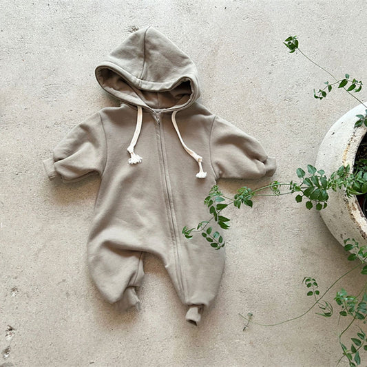 Korean Style Baby Hoodie Jumpsuit for Fall/Winter